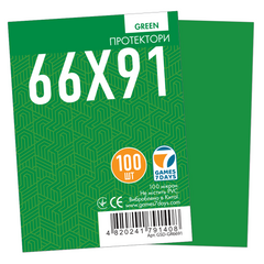 Протектори для карт "Games 7 Days 66 х 91 мм, MTG Green (PREMIUM)" (100 шт.), Green
