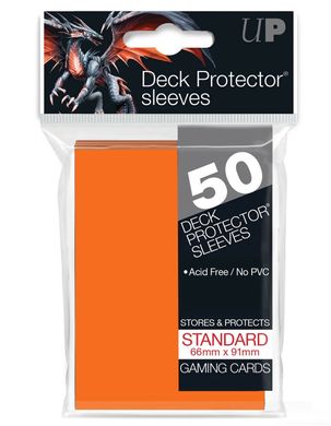 Протекторы для карт UP Deck Protector Sleeves Orange (50 Sleeves), Orange