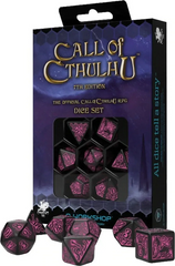 Набор кубов Call of Cthulhu 7th Edition Black & magenta Dice Set
