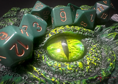 Набор Кубиков для D&D Chessex Opaque Polyhedral 7-Die Sets Dusty Green w/copper