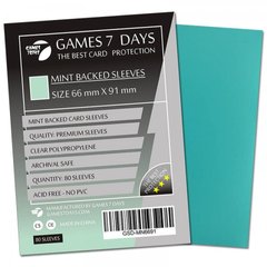 Протекторы для карт Games7Days (66 х 91 мм, MTG, 80 шт.) Mint (PREMIUM), Mint