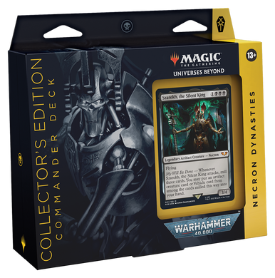 Magic: the Gathering. Колода Командиру "Universes Beyond: Warhammer 40K Collector's Edition Necron Dynasties Commander Deck" (eng)