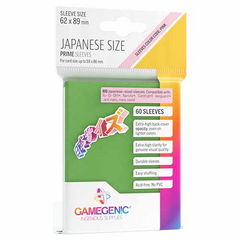 Протектори для карт Gamegenic - PRIME Japanese Sized Sleeves Green (60 Sleeves), Green